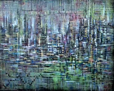 Картина под названием "Reflection Of a Cit…" - Khrystyna Kozyuk, Подлинное произведение искусства
