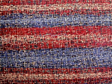 Peinture intitulée "Flag Fantasy" par Khrystyna Kozyuk, Œuvre d'art originale, Acrylique