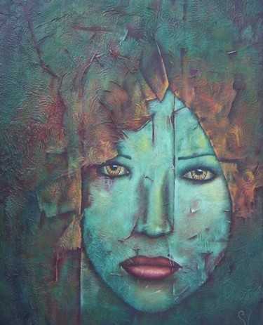 Painting titled "Corrosion" by K-Let, Original Artwork, Oil