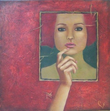 Painting titled "La face cachée du m…" by K-Let, Original Artwork