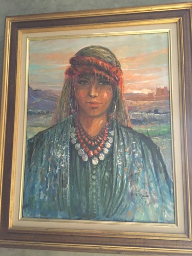 Peinture intitulée "Femme berbere.jpg" par Amine Zakrani, Œuvre d'art originale, Acrylique
