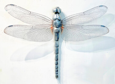 Sculpture intitulée "Dragonfly 12" par Ken Overman, Œuvre d'art originale, Plastique