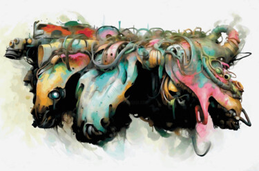 Цифровое искусство под названием "adhd45" - Ken Overman, Подлинное произведение искусства, Изображение, сгенерированное ИИ