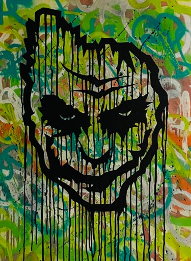 Schilderij getiteld "Joker" door K.Sur, Origineel Kunstwerk, Acryl