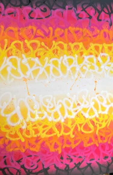 Painting titled "Sunset" by K.Sur, Original Artwork, Spray paint