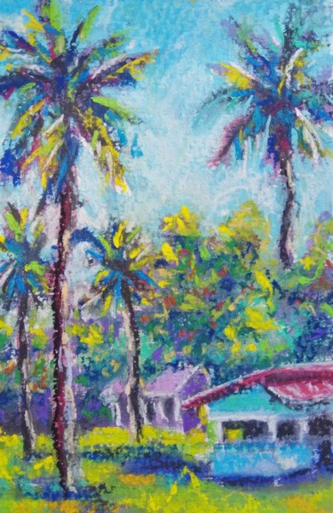 Relaxed life Painting titled "Relaxed life" by Ksenia Tsyganyuk, Original Art, Pastel