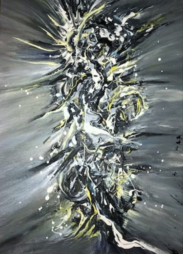 Painting titled "Fusion Ambiante" by Ka, Original Artwork, Acrylic