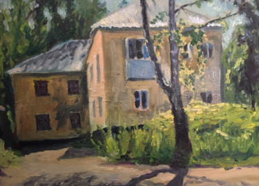 Провинциальная улица Картина под названием "Провинциальная улица" - Юрий Кабанов, Подлинное произведение искусства, Масло