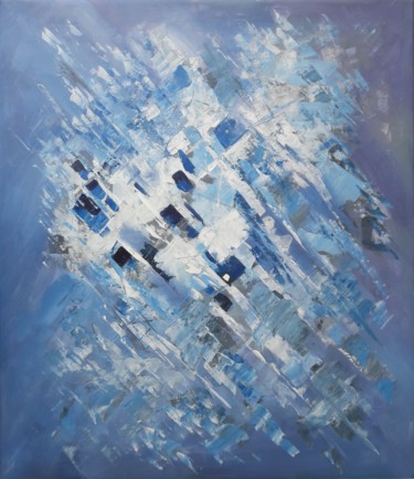 blue diamond Painting titled "blue diamond" by David Kabulashvili, Original Art, Acrylic