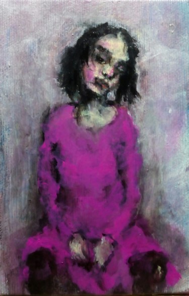 Картина под названием "purple" - Iga Kachanov, Подлинное произведение искусства, Акрил