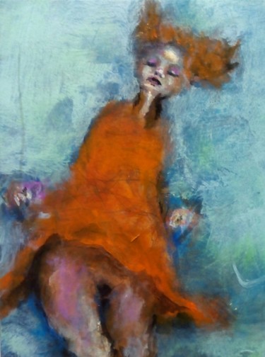 Картина под названием "redhead" - Iga Kachanov, Подлинное произведение искусства, Акрил