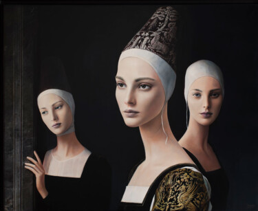 Malerei mit dem Titel "Women09" von Kacper Kalinowski, Original-Kunstwerk, Öl