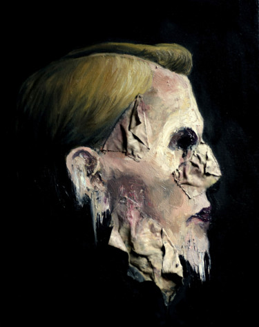 Pintura titulada "Skin" por Kacper Piskorowski, Obra de arte original, Oleo Montado en Panel de madera