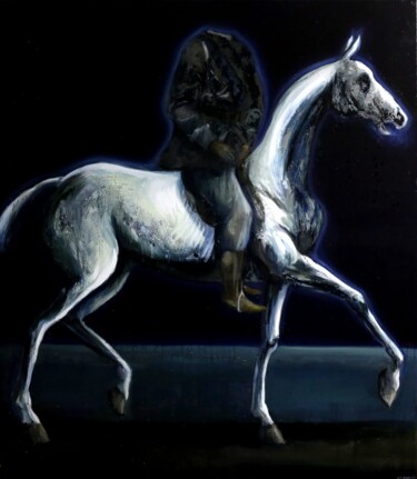 Pittura intitolato "Ghost rider" da Kacper Piskorowski, Opera d'arte originale, Olio Montato su Telaio per barella in legno