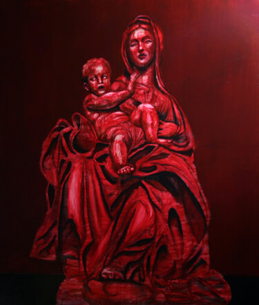 Malerei mit dem Titel "Prophecy" von Kacper Piskorowski, Original-Kunstwerk, Öl Auf Keilrahmen aus Holz montiert