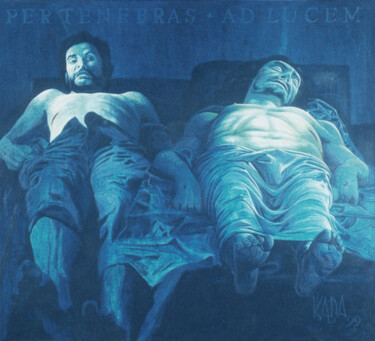Peinture intitulée "Per Tenebras ad Luc…" par Kada, Œuvre d'art originale, Acrylique