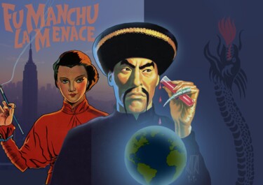 Digital Arts titled "Fu manchu" by Kada, Original Artwork, Digital Painting