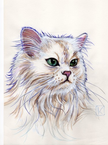 Peinture intitulée "cat-1.jpg" par Kada, Œuvre d'art originale