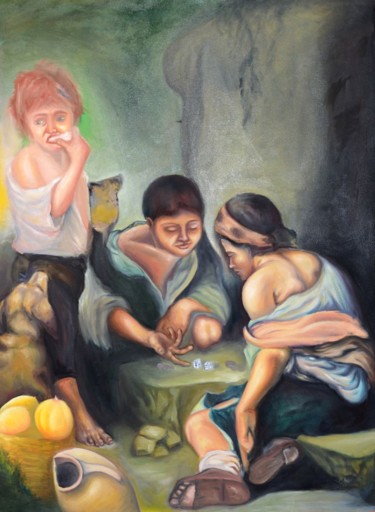 Painting titled "sokak-cocuklari.jpg" by Kadir Kaplan, Original Artwork, Other