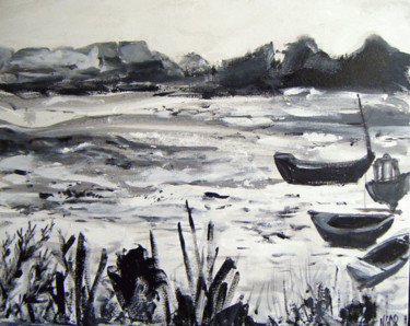 Peinture intitulée "Marée basse" par Gandon Nathalie, Œuvre d'art originale