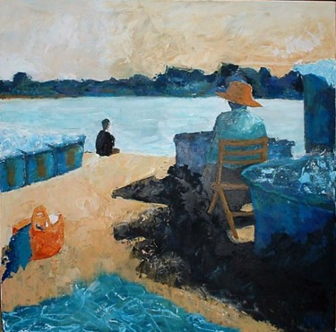 Peinture intitulée "Port de Lilia" par Gandon Nathalie, Œuvre d'art originale
