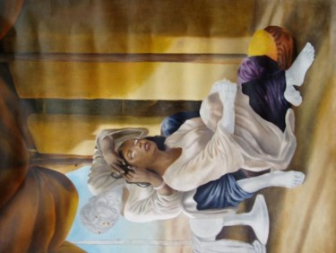 Peinture intitulée "tresseuses" par Kadriart-Niger, Œuvre d'art originale
