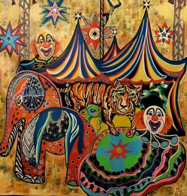 Peinture intitulée "Circus" par Kaël, Œuvre d'art originale