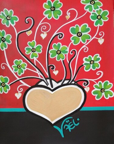 Painting titled "Chance et Amour" by Kaël, Original Artwork, Acrylic