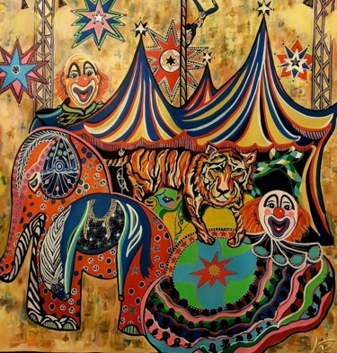 Peinture intitulée "Circus" par Kaël, Œuvre d'art originale