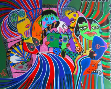 Peinture intitulée "Yvette" par Kaël, Œuvre d'art originale, Acrylique Monté sur Châssis en bois