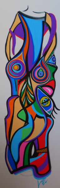 Peinture intitulée "Fatale" par Kaël, Œuvre d'art originale, Acrylique Monté sur Châssis en bois