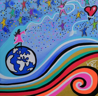 Peinture intitulée "Audacieuse" par Kaël, Œuvre d'art originale, Acrylique Monté sur Carton