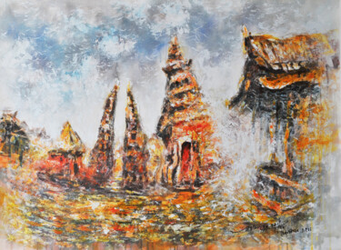 "旅行系列-巴厘岛神庙" başlıklı Tablo 凯 邓 tarafından, Orijinal sanat, Akrilik