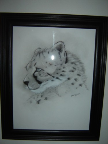 Drawing titled "Cheetah Cub" by Chance Kaiden, Original Artwork