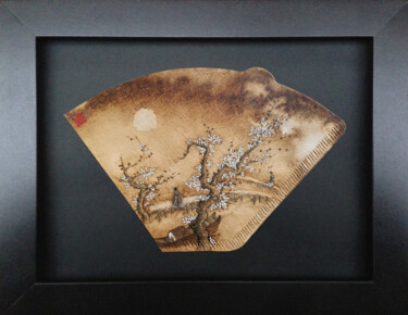 Malerei mit dem Titel "Filtre à café # 168…" von Kaixuan Feng, Original-Kunstwerk, Tinte Auf Karton montiert
