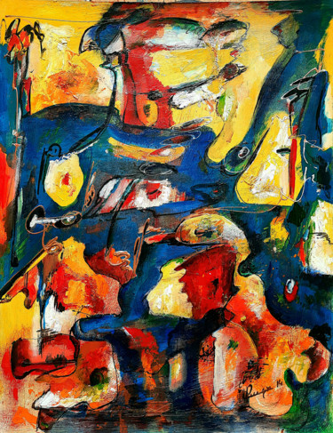 Painting titled "Abstraction IX" by Kajazun (Kajo) Avetisyan, Original Artwork, Acrylic