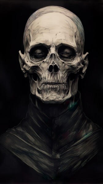 Artes digitais intitulada "Death Mask" por Kajiro, Obras de arte originais, Imagem gerada por IA