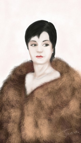 Digital Arts titled "La Dame noble" by Kakha Kolkhi, Original Artwork, Digital Painting