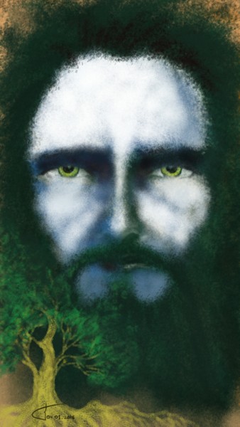 Merlin Arts numériques intitulée "Merlin" par Kakha Kolkhi, Œuvre d'art originale, Peinture numérique