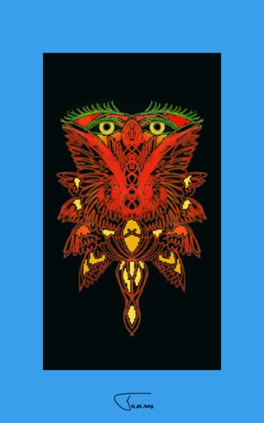 l'Hibou Arts numériques intitulée "l'Hibou" par Kakha Kolkhi, Œuvre d'art originale,