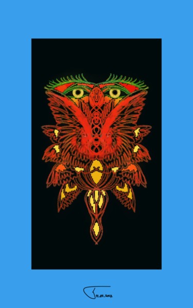 Digital Arts titled "l'Hibou" by Kakha Kolkhi, Original Artwork