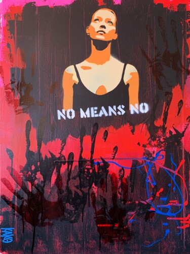 Картина под названием "No means No" - Kako, Подлинное произведение искусства, Акрил