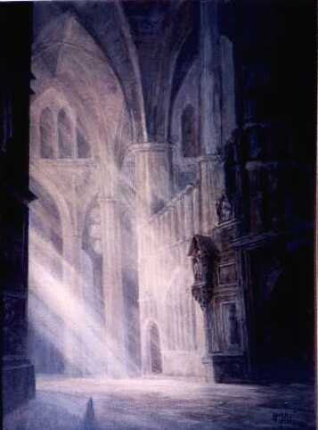 Peinture intitulée "Gothic-3" par Kal Opre, Œuvre d'art originale, Huile