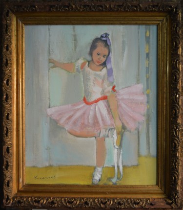 Painting titled "Маленькая балерина" by Sergei Kalachev, Original Artwork, Oil