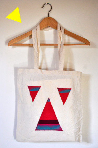 Artisanat intitulée "Tote Bag à géométri…" par Kaliart, Œuvre d'art originale