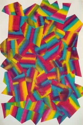 Peinture intitulée "Réseau de couleurs" par Kaliart, Œuvre d'art originale