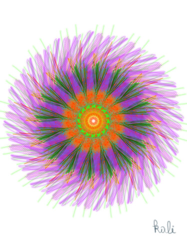 Arts numériques intitulée "La sphère d’énergie" par Kali, Œuvre d'art originale, Peinture numérique