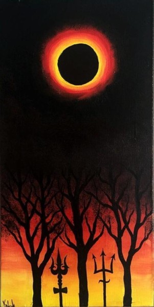 Painting titled "Black Storm - Tempe…" by Kaligula, Original Artwork, Oil