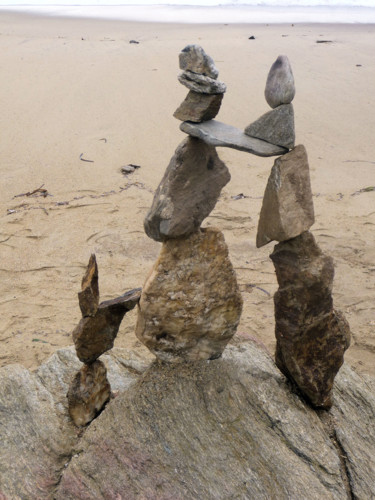 Sculpture titled "Stone Balancing" by Kalizae, Original Artwork, Stone