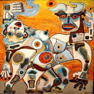 Peinture intitulée "Minotaur" par Kalin Balev, Œuvre d'art originale